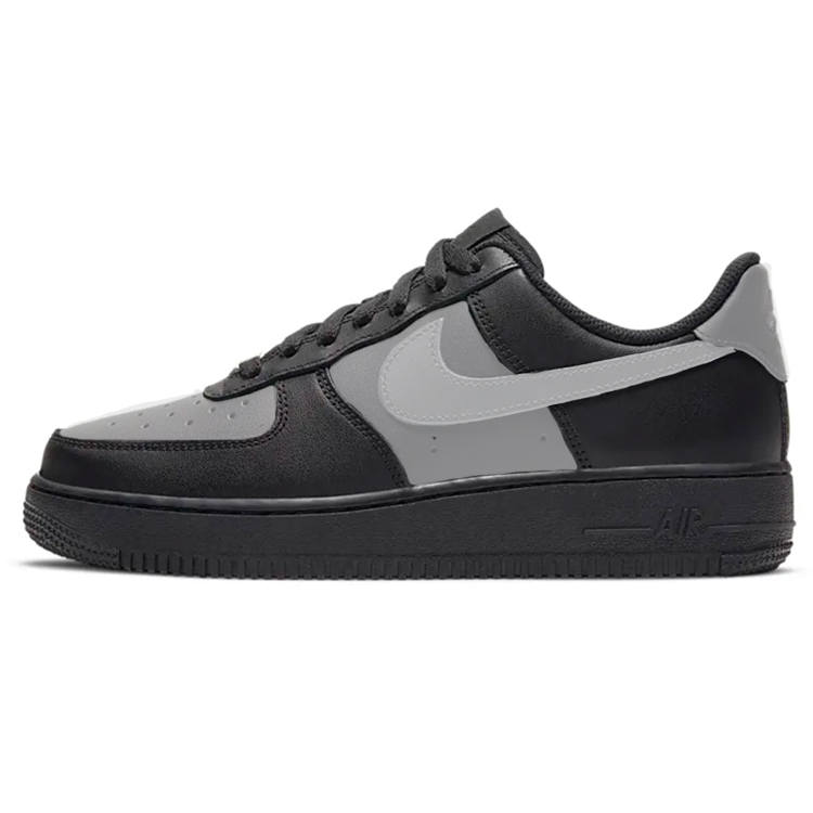 Nike Nike Air Force 1 Slip Resistant, Abrasion Resistant, Breathable Low top Skateboard Shoes Women's Black Gray