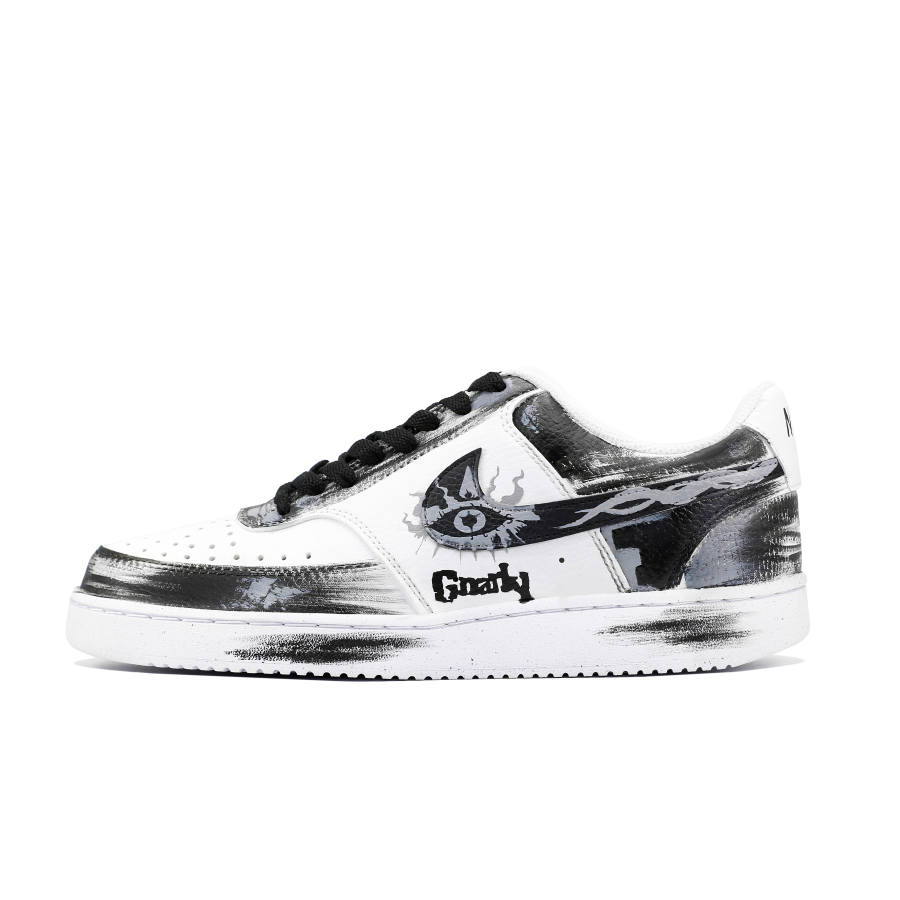 Nike Nike Court Vision 1 Slip Resistant, Abrasion Resistant, Lightweight Low top Skateboard Shoes Men's Black White
