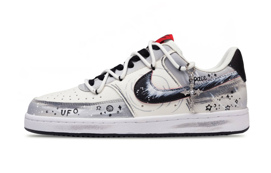 Nike Nike Court Vision 1 Cushioning Abrasion Resistant Cushioning, Wear Resistant Low top Skateboard Shoes Men's Gray Yellow