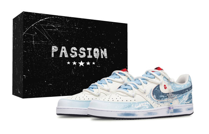 Nike Nike Court Vision 1 Cloud Top Palace Cushioning Low top Skateboard Shoes Men's Blue