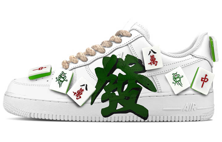 Nike Nike Air Force 1 07 Leather Thermal Coverage Low top Skateboard Shoes Men's Green White