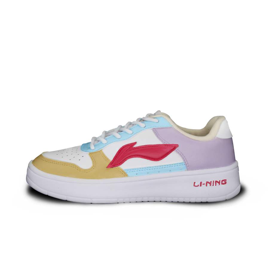 Li-Ning Li Ning Breathable And Wear resistant Low top Skateboard Shoes Women's White Purple Red