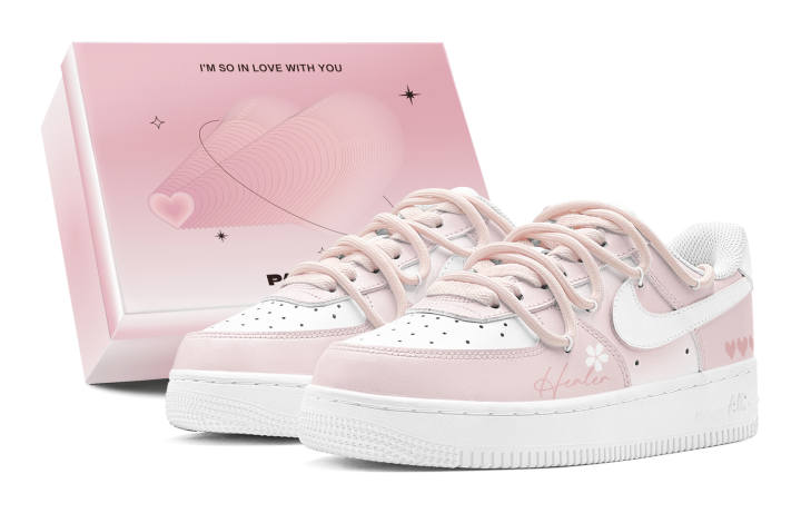 Nike Nike Air Force 1 Slip Resistant Slip Resistant Low top Skateboard Shoes Women's Pink White