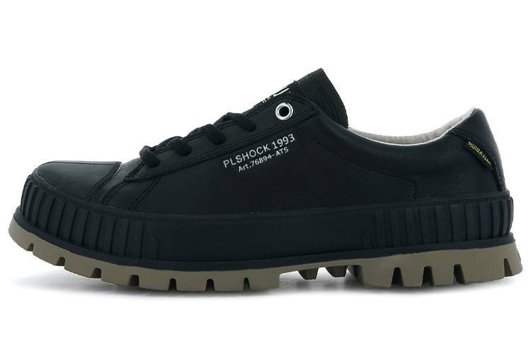 Palladium Pallashock Low Leather Fashion Low top Skateboard Shoes Unisex Black