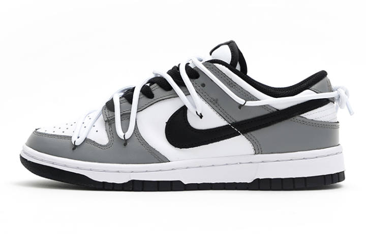 Nike Nike Dunk Low top Skateboard Shoes Women's Black White Gray