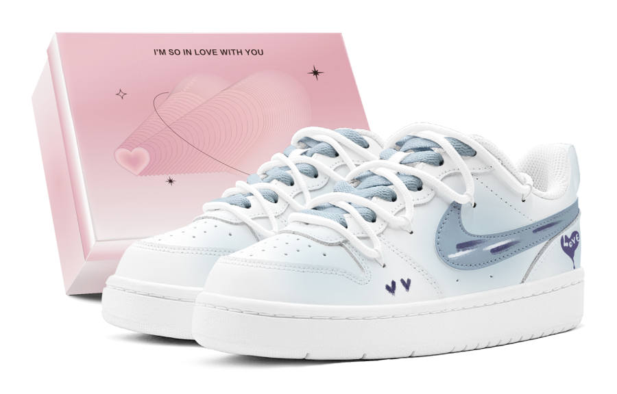 Nike Nike Court Borough GS Couple's, Sky Love Low top Skateboard Shoes Women's