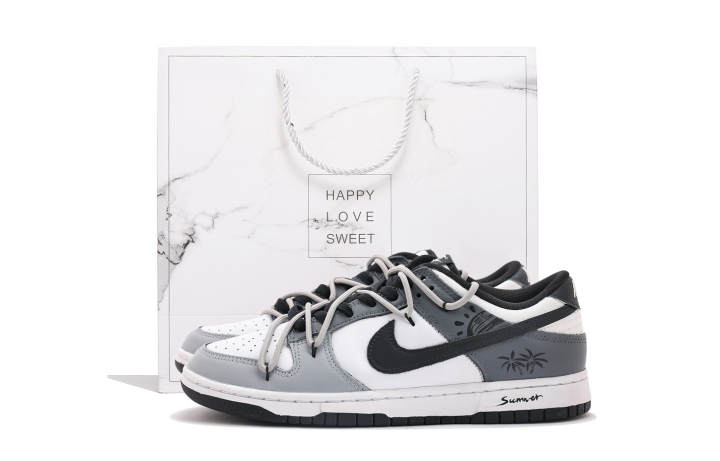Nike Nike Dunk Coverage Abrasion Resistant Coverage Abrasion Resistant Low top Skateboard Shoes Unisex Black Gray