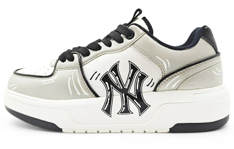 MLB Chunky Liner Abrasion Resistant Abrasion Resistant Low top Skateboard Shoes Unisex Butter Gray