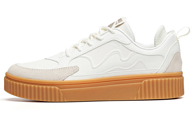 Anta Life Collection Slip Resistant Abrasion Resistant Low top Skateboard Shoes Men's Ivory White