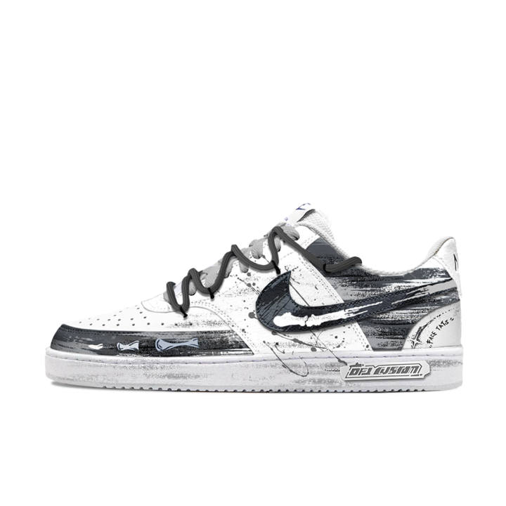 Nike Nike Court Vision 1 Free Panda, Remains Cushioning Low top Skateboard Shoes Men's Black White