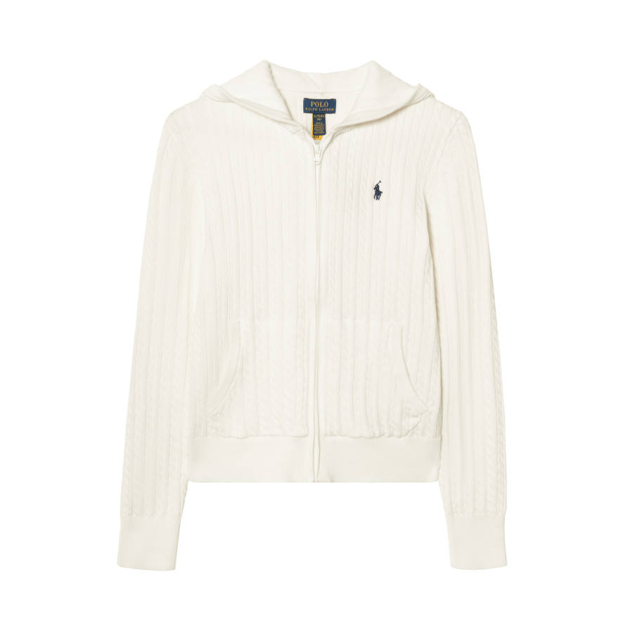 Polo Ralph Lauren Sweater FW25 Standard Optical White & Navy Cyan Teenagers