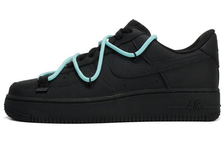Nike Nike Air Force 1 Slip Resistant Abrasion Resistant Low top Skateboard Shoes Men's Matte Black