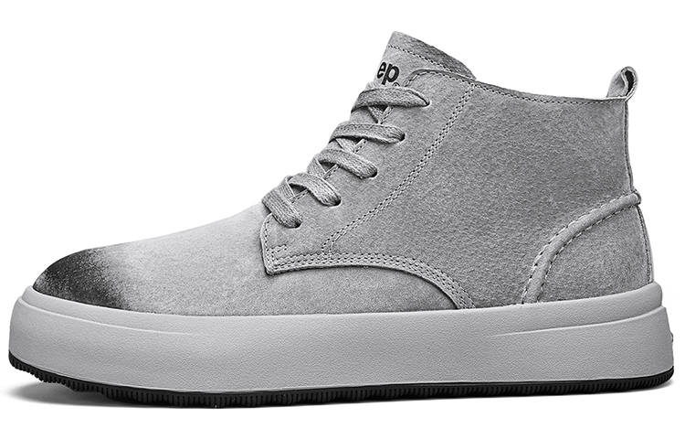 Jeep Abrasion Resistant Mid top Skateboard Shoes Men's Gray