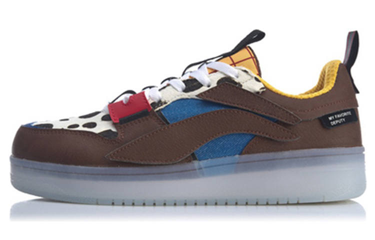 Li-Ning Li Ning Disney Toy Story Collection Woody Comfortable Low top Skateboard Shoes Women's Dark Umber