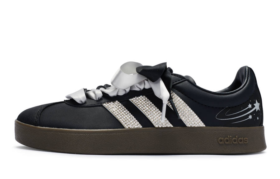Adidas Neo Vl Court 811 Manufacturing, Starry Night Galaxy Low top Skateboard Shoes Unisex Black Silver