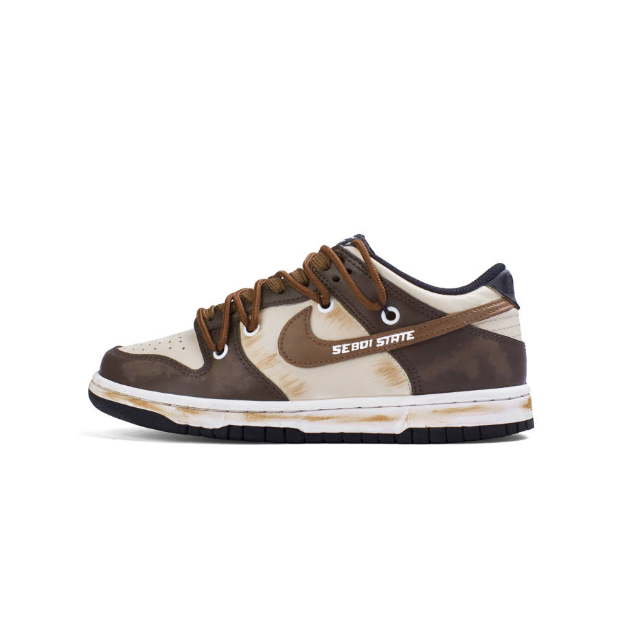 Nike Nike Dunk Cushioning Abrasion Resistant Lightweight Low top Skateboard Shoes Unisex Brown