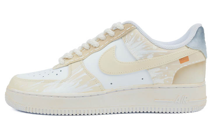 Nike Nike Air Force 1 7 Leather Coverage Thermal Coverage Low top Skateboard Shoes Men's Beige Yellow