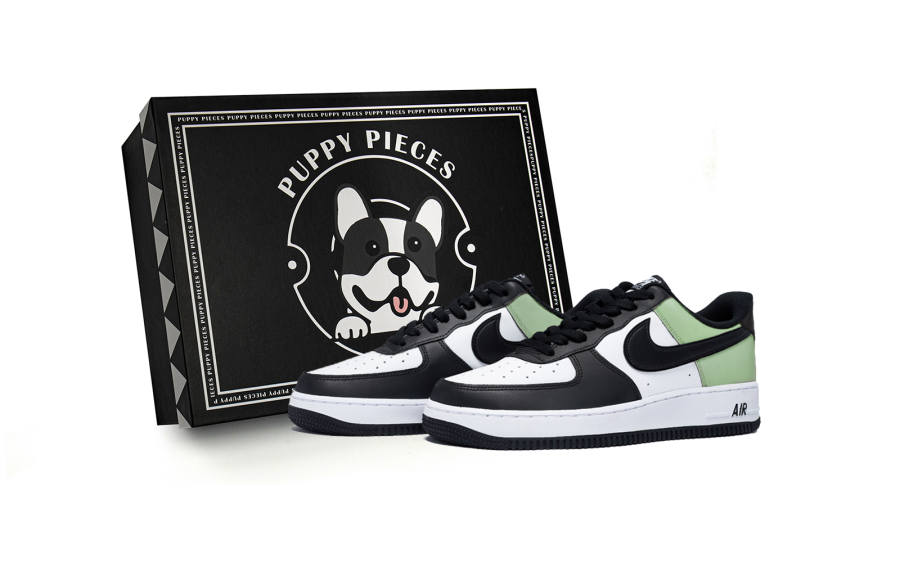 Nike Nike Air Force 1 Puppy Fragment, Special Shoe Box Low top Skateboard Shoes Men's White