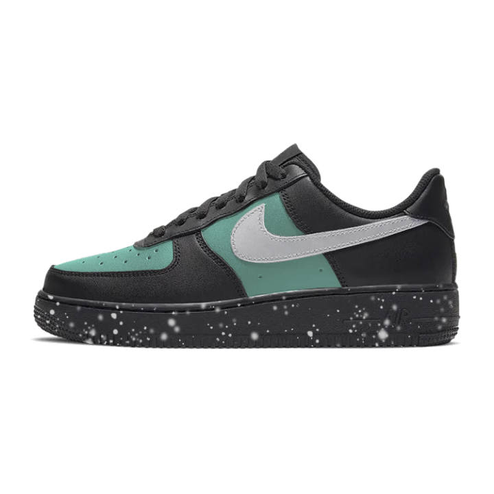 Nike Nike Air Force 1 Slip Resistant Low top Skateboard Shoes Women's Black White Green