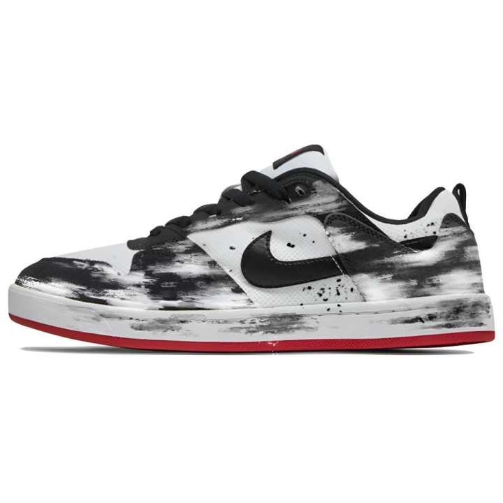 Nike Nike SB Alleyoop Coverage Breathable Low top Skateboard Shoes Men's Black White