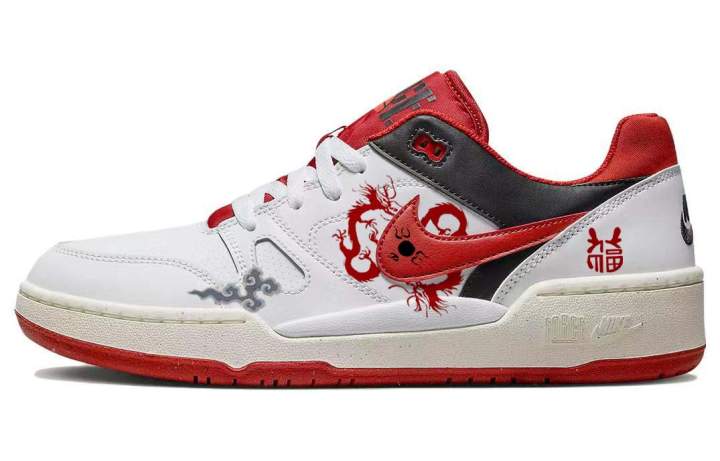 Nike Nike Full Force Skateboard Shoes Men's Low Top Red/White