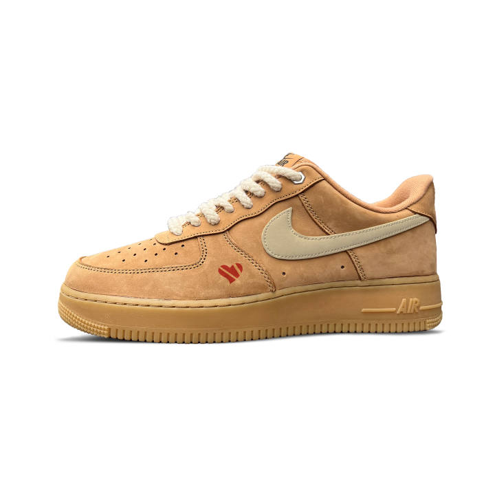 Nike Nike Air Force 1 Low top Skateboard Shoes Unisex Light Brown