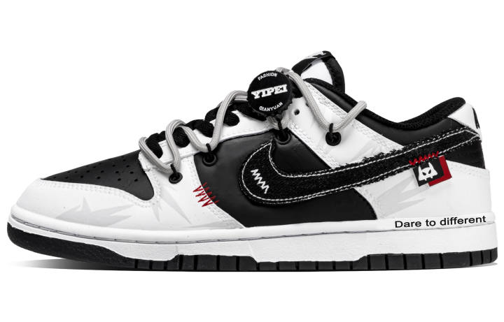 Nike Nike Dunk Panda Abrasion Resistant Low top Skateboard Shoes Unisex Black White