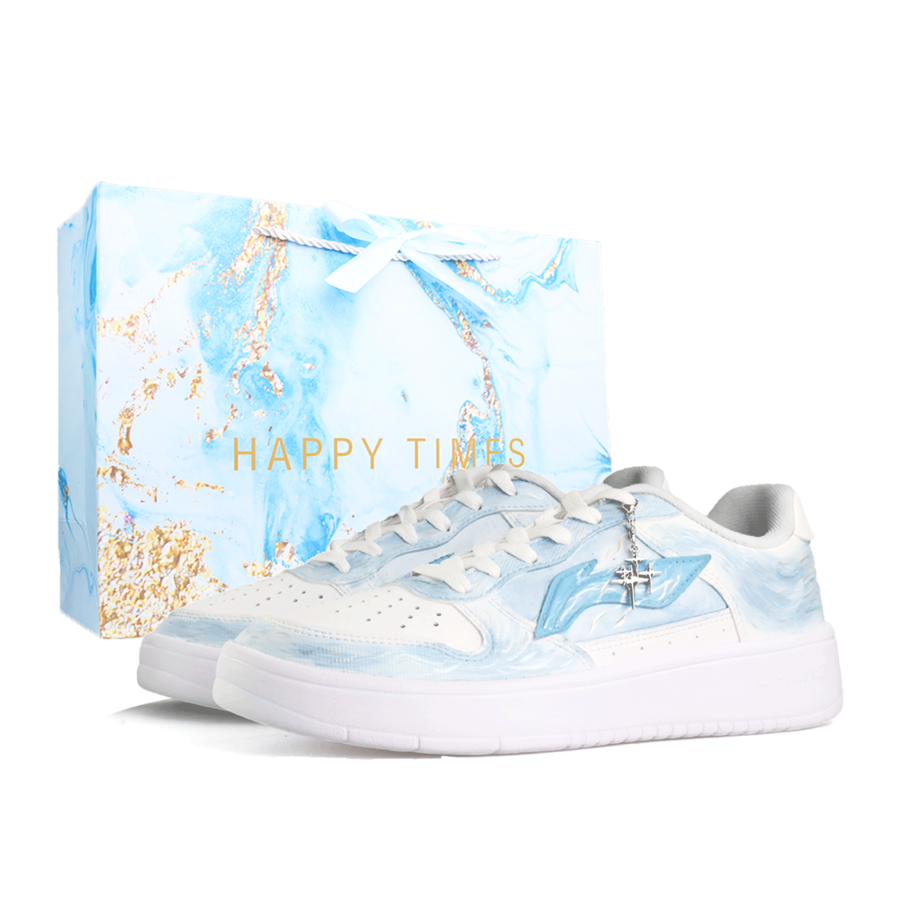 Li-Ning Li Ning Floating Boat Slip Resistant, Lightweight, And Breathable Height Increasing Low top Skateboard Shoes Unisex