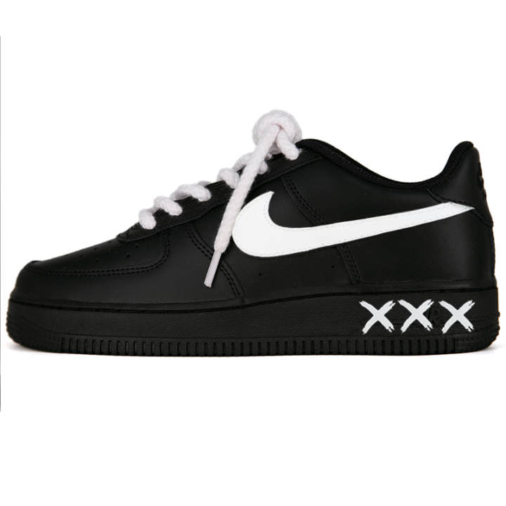 Nike Nike Air Force 1 Black Warrior, Air Force 1 Minimalist Style Abrasion Resistant Low top Skateboard Shoes Unisex