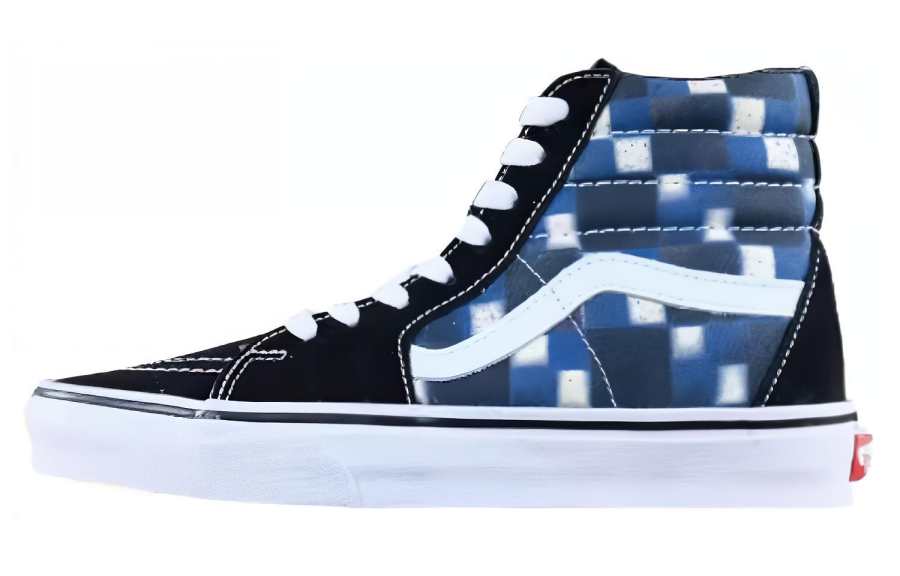 Vans SK8 High top Skateboard Shoes Unisex Black White Blue