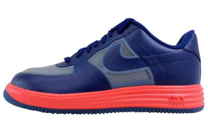Nike Nike Lunar Force 1 Fuse Lthr Royal Blue/Neon Orange