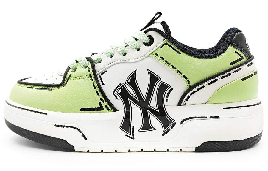 MLB Chunky Liner Abrasion Resistant Low top Skateboard Shoes Unisex Light Green