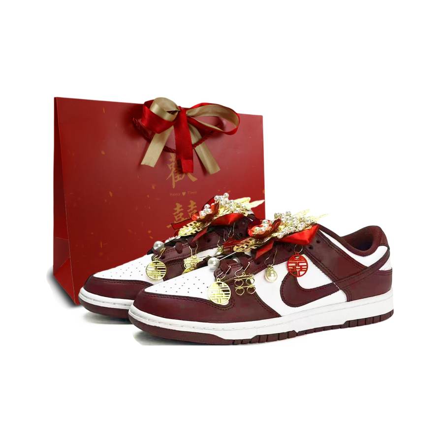 Nike Nike Dunk Wedding Shoes, Match Made In Heaven, Trendy Fashion, Box Abrasion Resistant Low top Skateboard Shoes Unisex