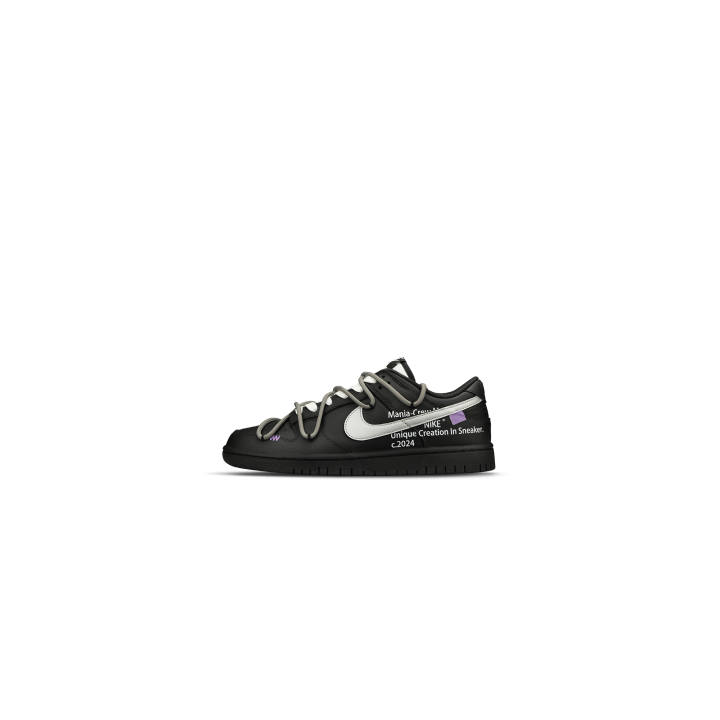 Nike Nike Dunk Slip Resistant, Abrasion Resistant, Lightweight Low top Skateboard Shoes Unisex Black Purple Silver