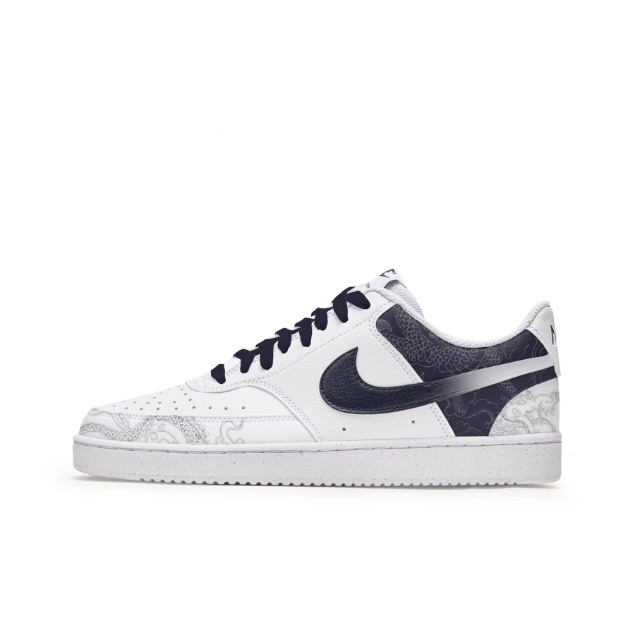 Nike Nike Court Vision 1 Slip Resistant Abrasion Resistant Low top Skateboard Shoes Men's Blue White