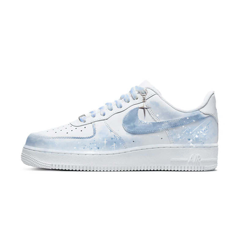 Nike Nike Air Force 1 Misty Island Star Gazing Cushioning Abrasion Resistant Height Increasing Low top Skateboard Shoes