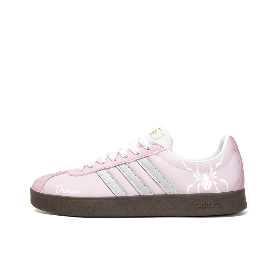 Adidas Neo VL Court 2.0 Slip Resistant Abrasion Resistant Low top Skateboard Shoes Unisex Pink