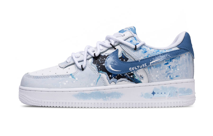 Nike Nike Air Force 1 Lv8 Universe Rift Leather Low top Skateboard Shoes Men's Sky Blue