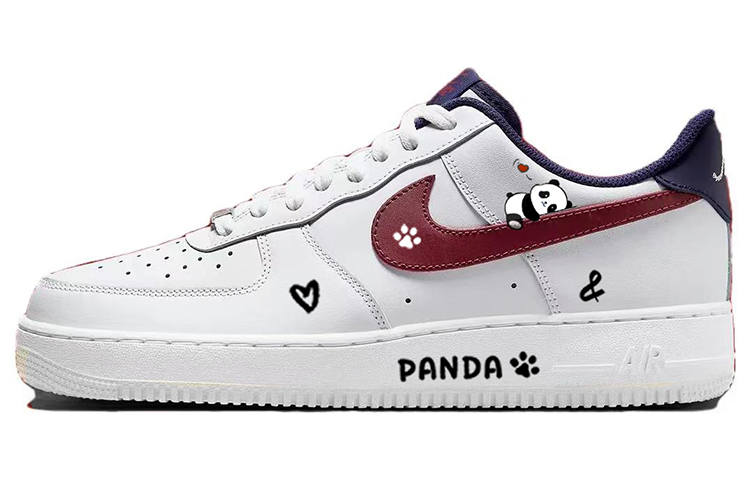 Nike Nike Air Force 1 Slip Resistant Abrasion Resistant Low top Skateboard Shoes Women's White Purple