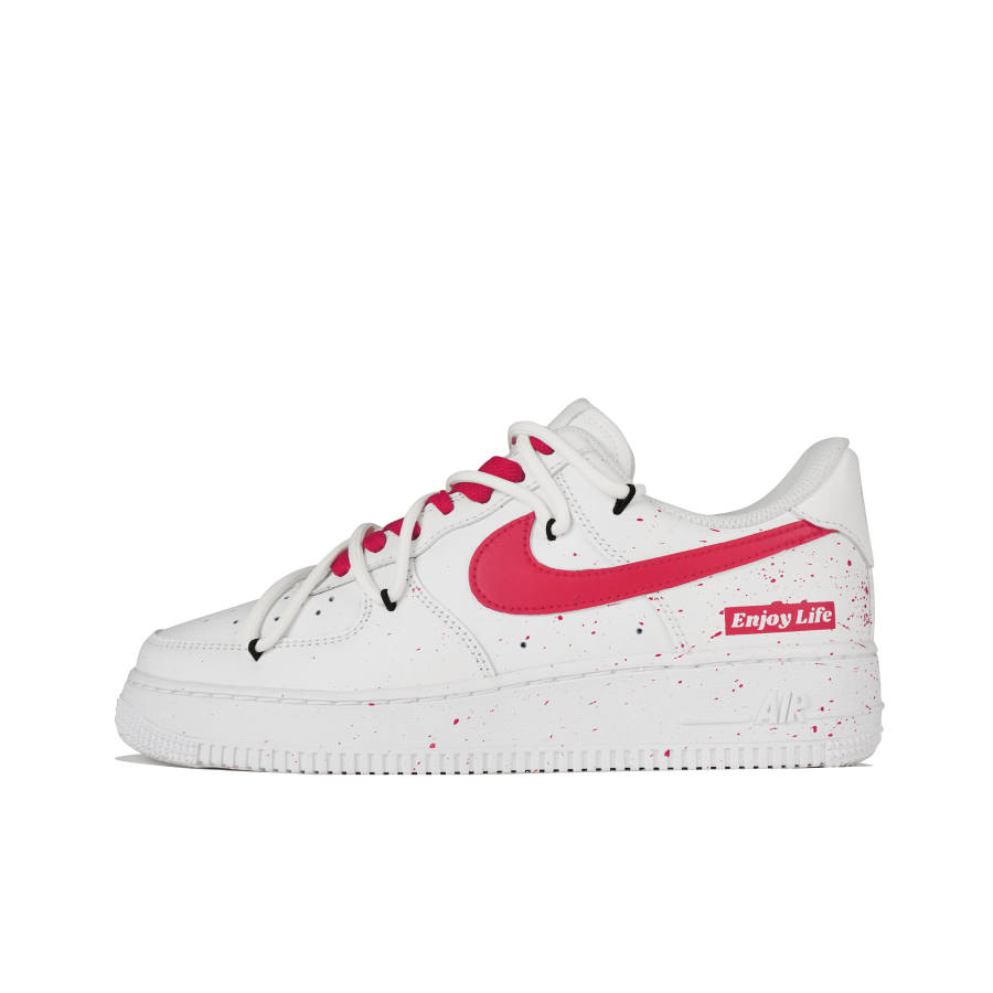 Nike Nike Air Force 1 Low top Skateboard Shoes Women's White Red