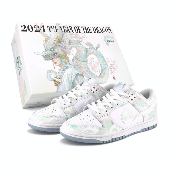 Nike Nike Dunk Low top Skateboard Shoes Men's Cyan White