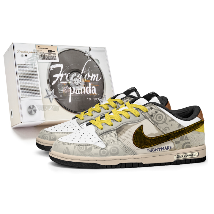 Nike Nike Dunk Slip Resistant Abrasion Resistant Low top Skateboard Shoes Unisex Gray Brown