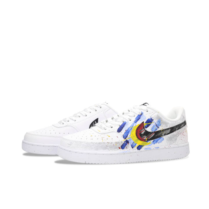 Nike Nike Court Vision 1 Star Moon Dance Lightweight And Breathable Low top Skateboard Shoes Men's Blue Yellow Red Silver