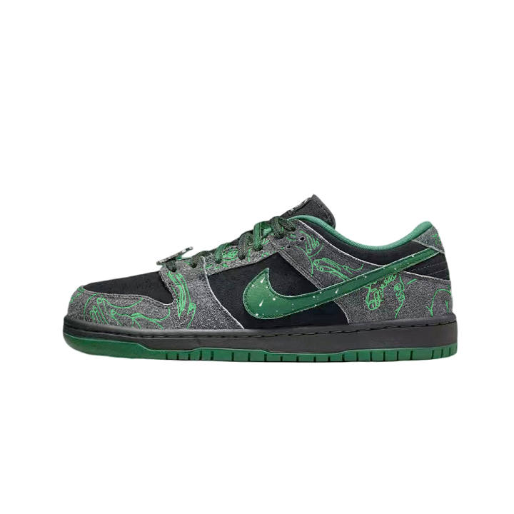 Nike Nike Dunk SB Skateboard Shoes Unisex Low Top Black Gray Green