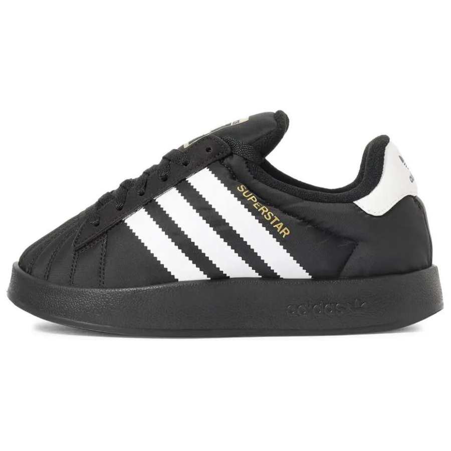Adidas Originals SUPERSTAR Textile, Synthetic Leather Low top Skateboard Shoes Women's Black