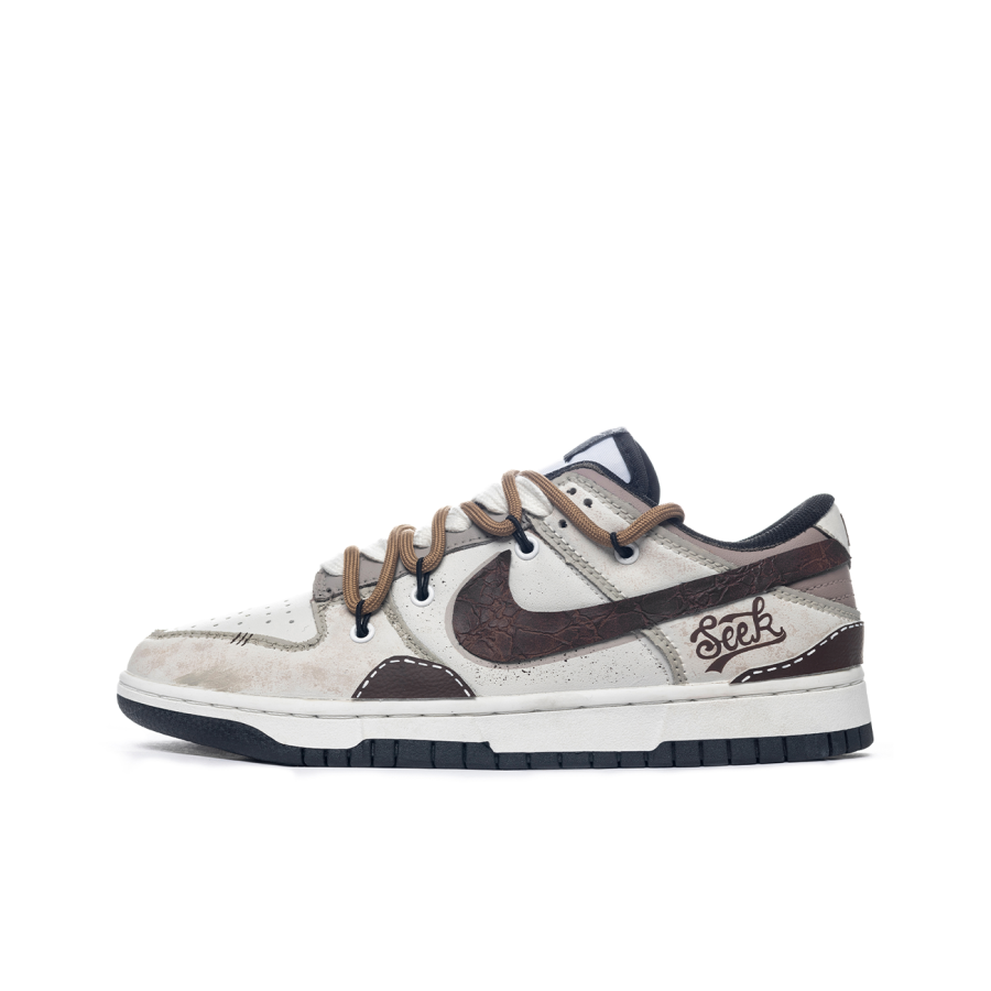Nike Nike Dunk P.M.S Autumn Search Slip Resistant Abrasion Resistant Low top Skateboard Shoes Unisex Beige Brown