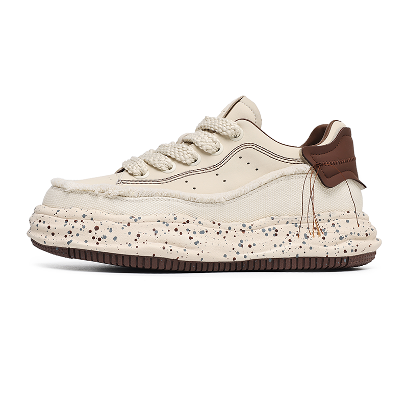 Angelmix Angelmi Abrasion Resistant Support Slip Resistant Low top Skateboard Shoes Unisex Beige