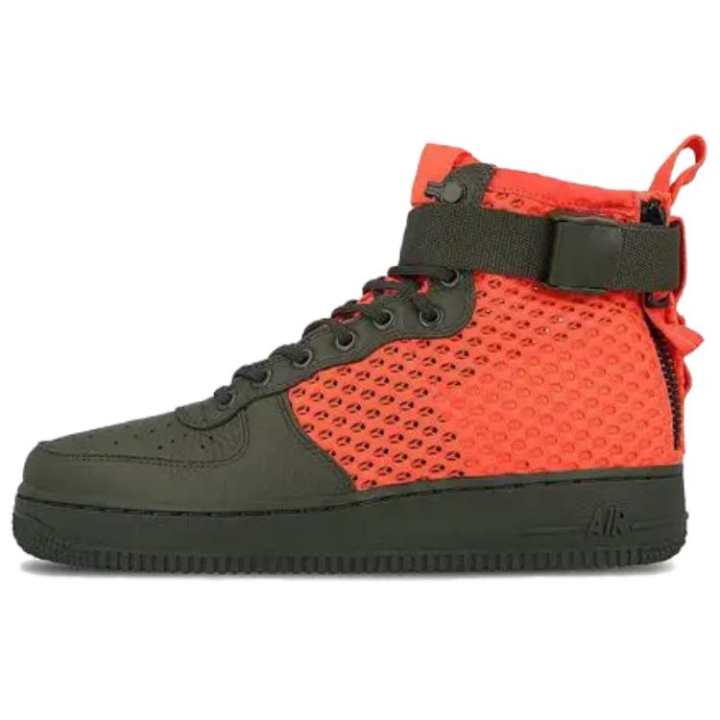 Nike Nike Sf Air Force 1 Mid Cargo Khaki Total Crimson