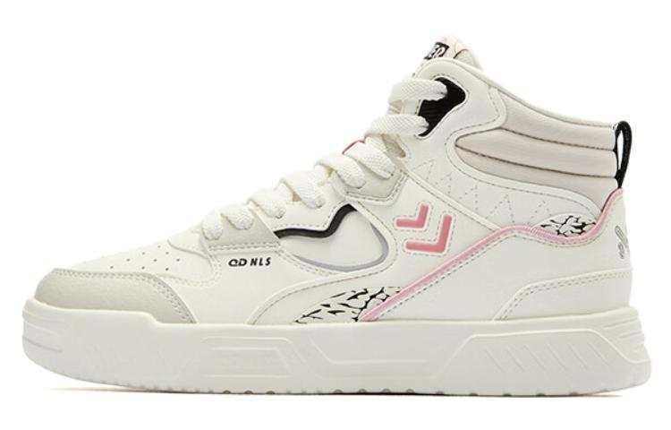 QIAODAN Inheritance 2.0 Synthetic Leather Thermal High top Skateboard Shoes Women's Crescent