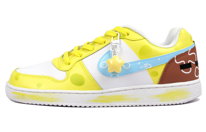 Nike Nike EBERNON Slip Resistant Slip Resistant Low top Skateboard Shoes Men's Yellow Pink